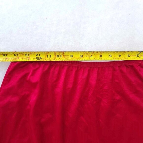 Vintage Red Lace Half Slip Skirt Cottagecore Coquette Retro Mob Wife Large - Picture 5 of 7